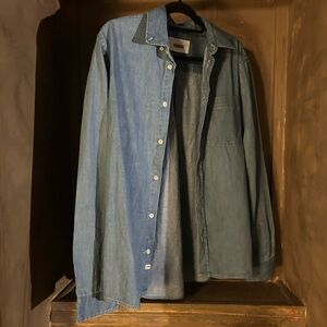 Blue Denim Button-Up Shirt